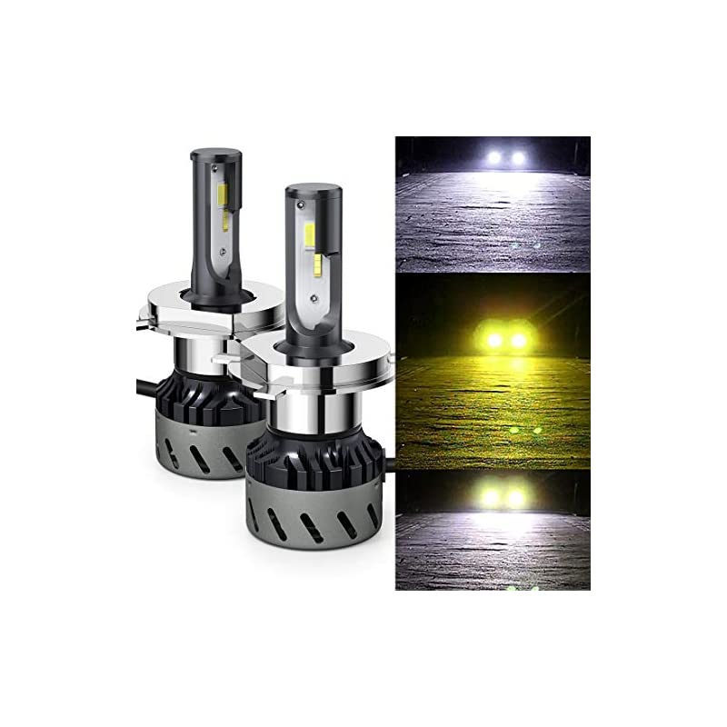 LEDヘッドライト H4 Hi/Lo 3色温度3モード切替 一体式超ミニ LEDバルブ DC12V用