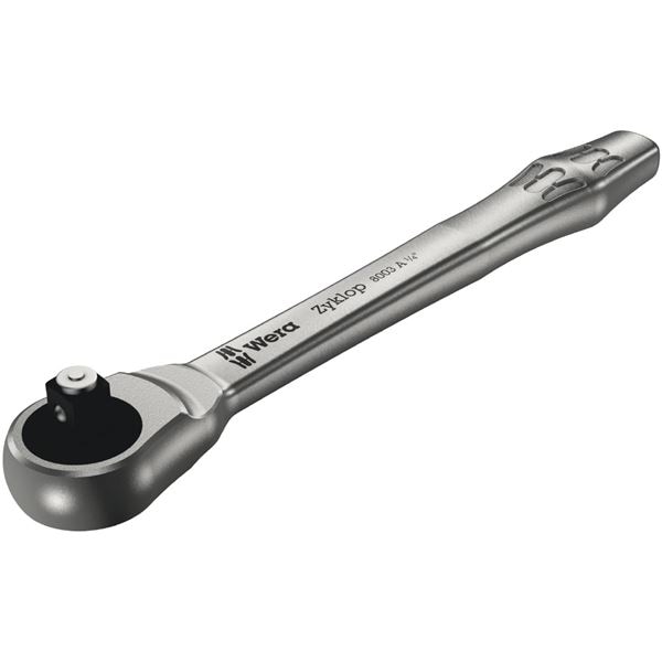 WERA ヴェラ 差込角1/4SQ メタルラチェットレンチ 全長141mm ZYKLOPプッシュスル―スクエア付き 004003 工具 ツール レンチ