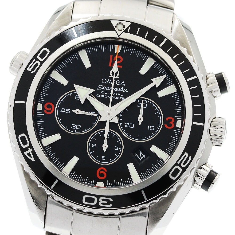 オメガ OMEGA 2210.51 シーマスター プラネットオーシャン 600M コーアクシャル デイト クロノグラフ 自動巻き メンズ _954104【中古】