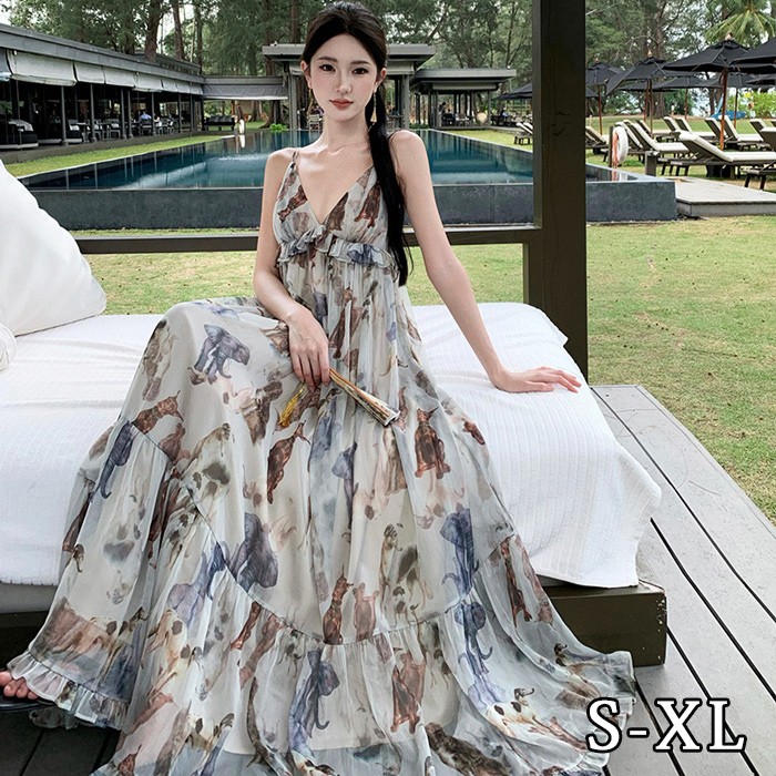 リゾートc キャミソール 沖縄 大人 可愛い 夏 ロングワンピース ハワイ リゾートワンピ ハワイアン 沖縄 体型カバー 七五三 成人式 卒業式 入学式 Aライン 春夏おうち マキシ丈 無地 おしゃ