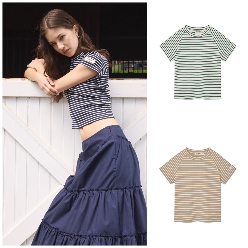 GLOWNY ♥ 90S RAGLAN STRIPED TEE /追跡付 GLOWNY】 90S RAGLAN STRIPED TEE : 3COLORS Tシャツ・カットソー