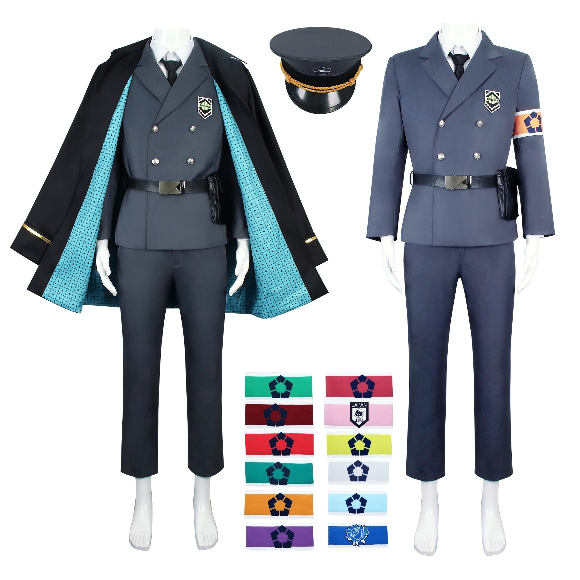 【人気爆売れ】ブルー刑務所cos コスプレ コスチューム潔世一蜂楽帰国神介千切豹馬cos榜警備服ウインドブレーカーコート