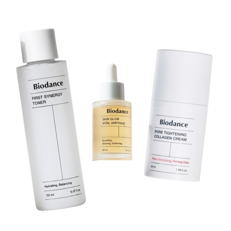 [スキンセット] ファーストシナジートナー 150ml+スキングローバイタルアンプル 30ml+ポアタイトニングコラーゲンクリーム 50ml