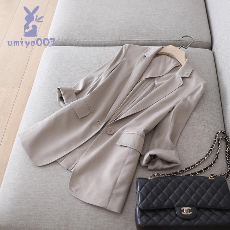 【急速出荷 2025年新作】テーラードジャケット レディース 薄手 七分袖 スーツジャケット アウター オフィス ジャケット スーツ 通勤 ビジネス セレモニー