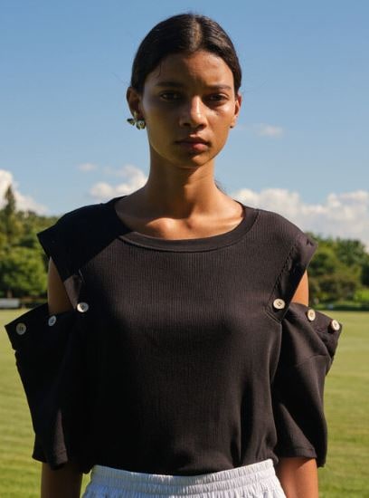 Button T-Shirt_Black