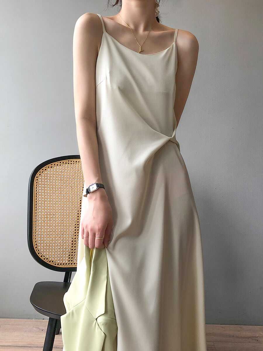 ワンピース 上着 人気 おすすめ おしゃれ お洒落 プチプラ ブラウス マキシ丈 肩出し ノースリーブ 無地 ポリエステル 着痩せ 体型カバー 可愛い かわいい シンプル カジュアル きれいめ lon