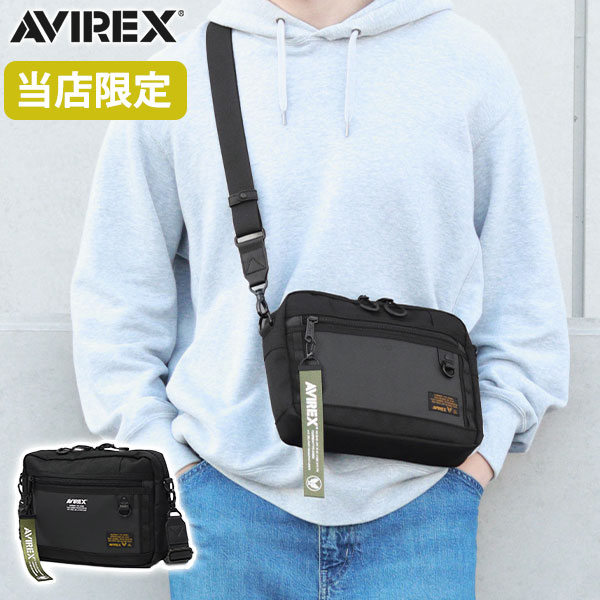 当店限定モデル ショルダーバッグ メンズ 斜めがけバッグ 大人 軽量 小さめ A5 小さい 横型 軽量 軽い 黒 別注 リミテッド SUPER HORNET Mini SHOLDER AVX605G