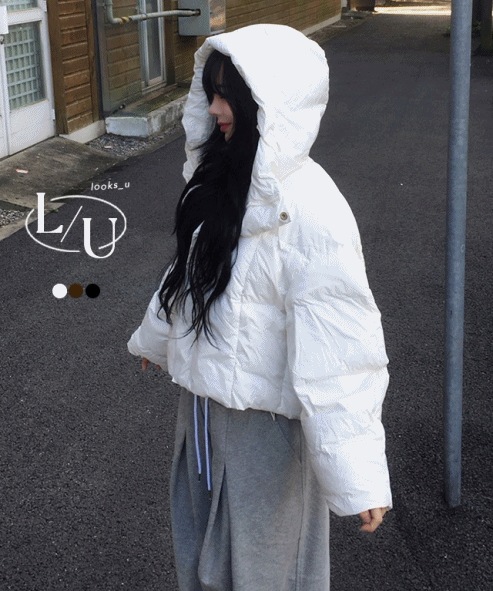 [グースダウン/フィット保障] パーカー ストリング調節 グースダウン 磁石 ボタン 冬 ダウン ジャンパー