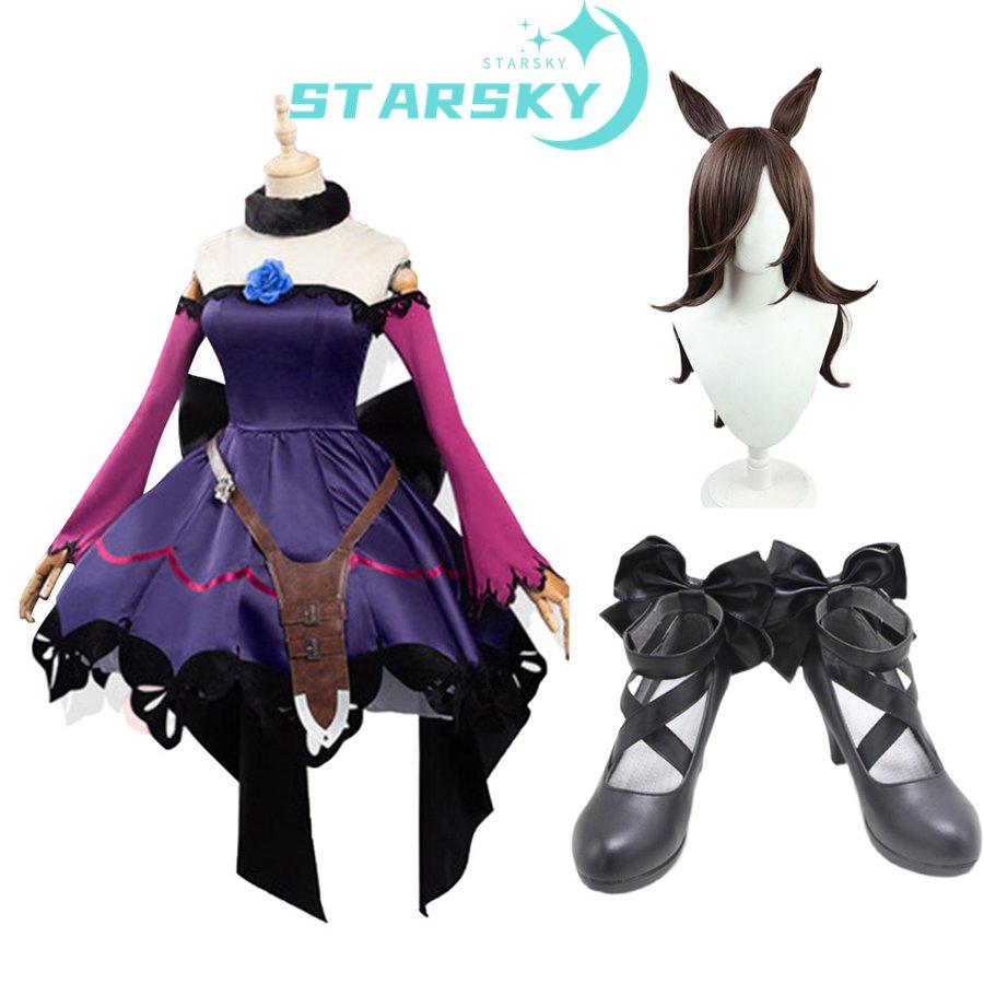 ウマ娘 プリティーダービー ライスシャワー 風 コスプレ衣装 勝負服 コスチューム ウィッグ 耳 靴追加可能 服 ハロウィン