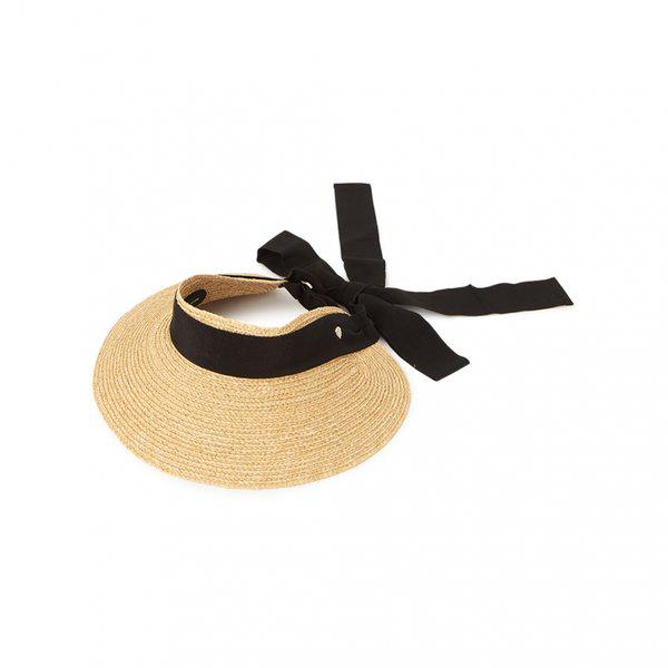 サビーナ 女性 バイザー HAT51251 NATURAL BLACK