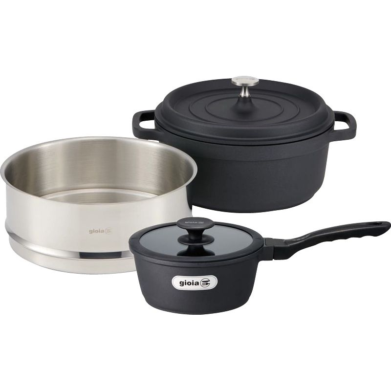 ジョイア ソースパン&蒸し器セット ブラック 16,500円