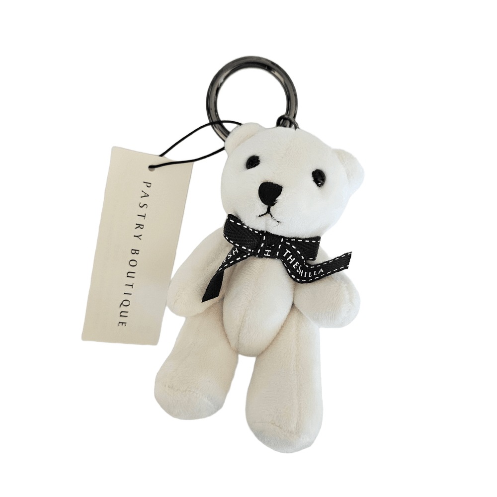 済州 新羅ホテル ホワイト ベアリーキーリング 人形 記念品 プレゼント用