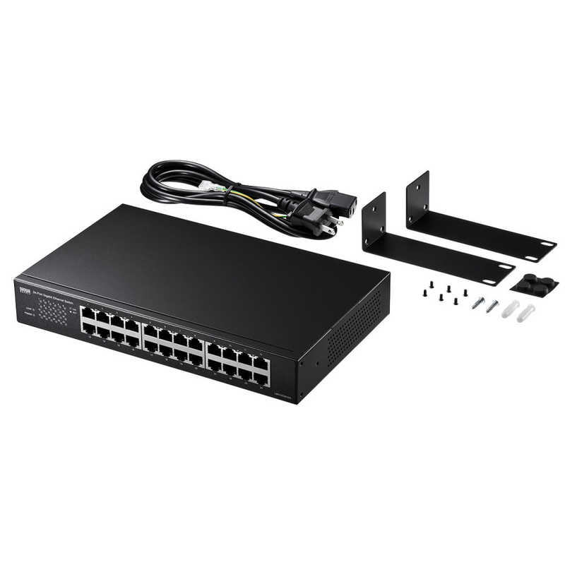 サンワサプライ　Giga対応スイッチングハブ(24ポートループ検知機能付き)　LAN-GIGAH24L