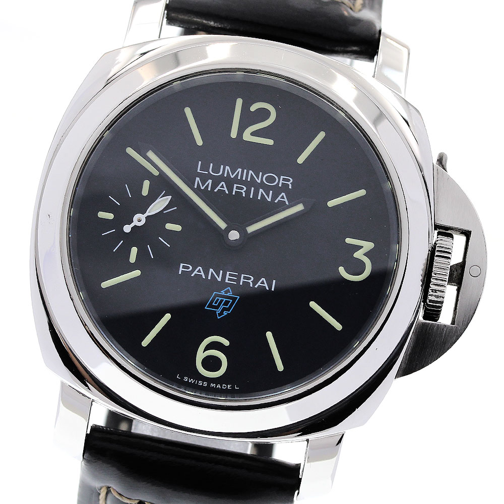 パネライ PANERAI PAM00777 ルミノールマリーナ ロゴ ３デイズ アッチャイオ スモールセコンド 手巻き メンズ _837331【中古】