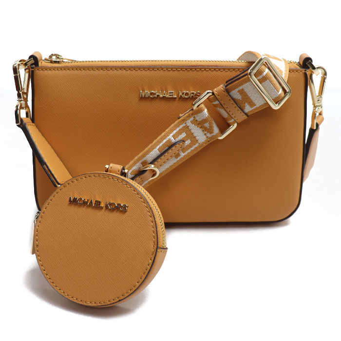 Michael Kors マイケルコース ジュットセット クロスボディ ショルダーバッグ オレンジ 35S3GTVC5T レディース 中古 美品