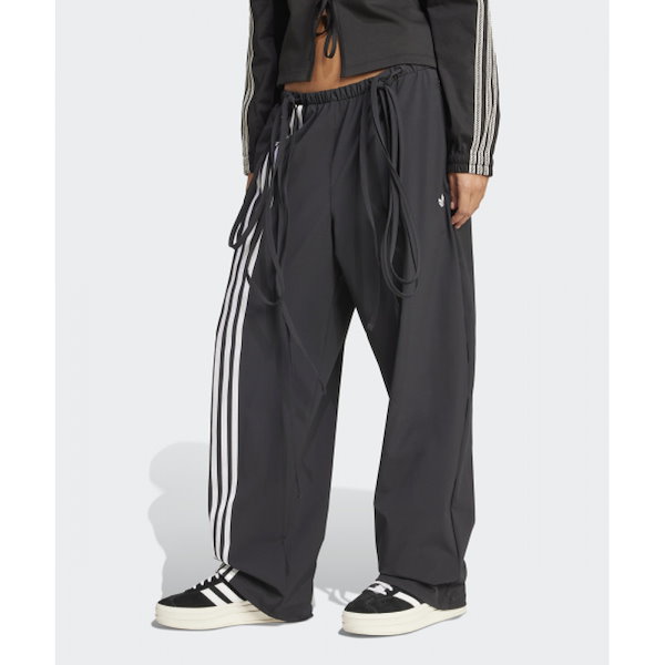 Qoo10] adidas アディダスリボンパラシュートパンツ-ブラ