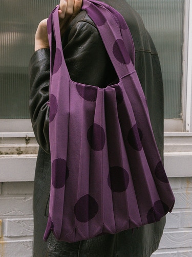 JOSEPH&STACEY公式 ニットバッグ Lucky Pleats Knit L Dot (ALL)