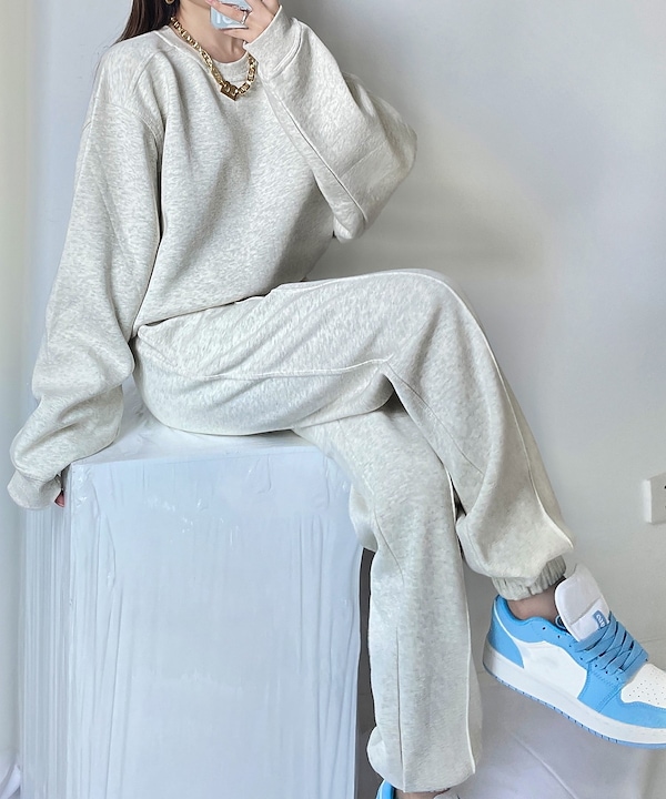 Qoo10 DAY CLOSET スウェット 上下セットレディース 無地