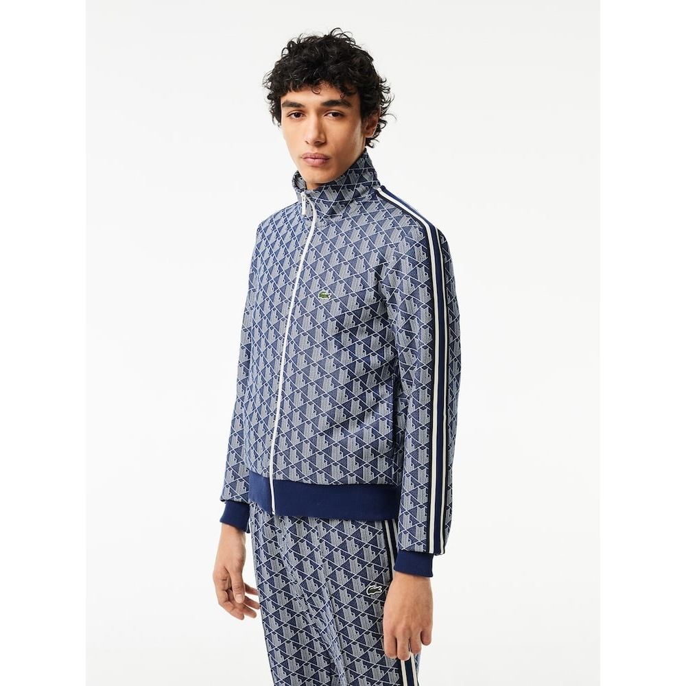 ラコステメンズモノグラムジャカードトラックジャケット SH1368-54G QIE Q2NSH1368-54GQIE