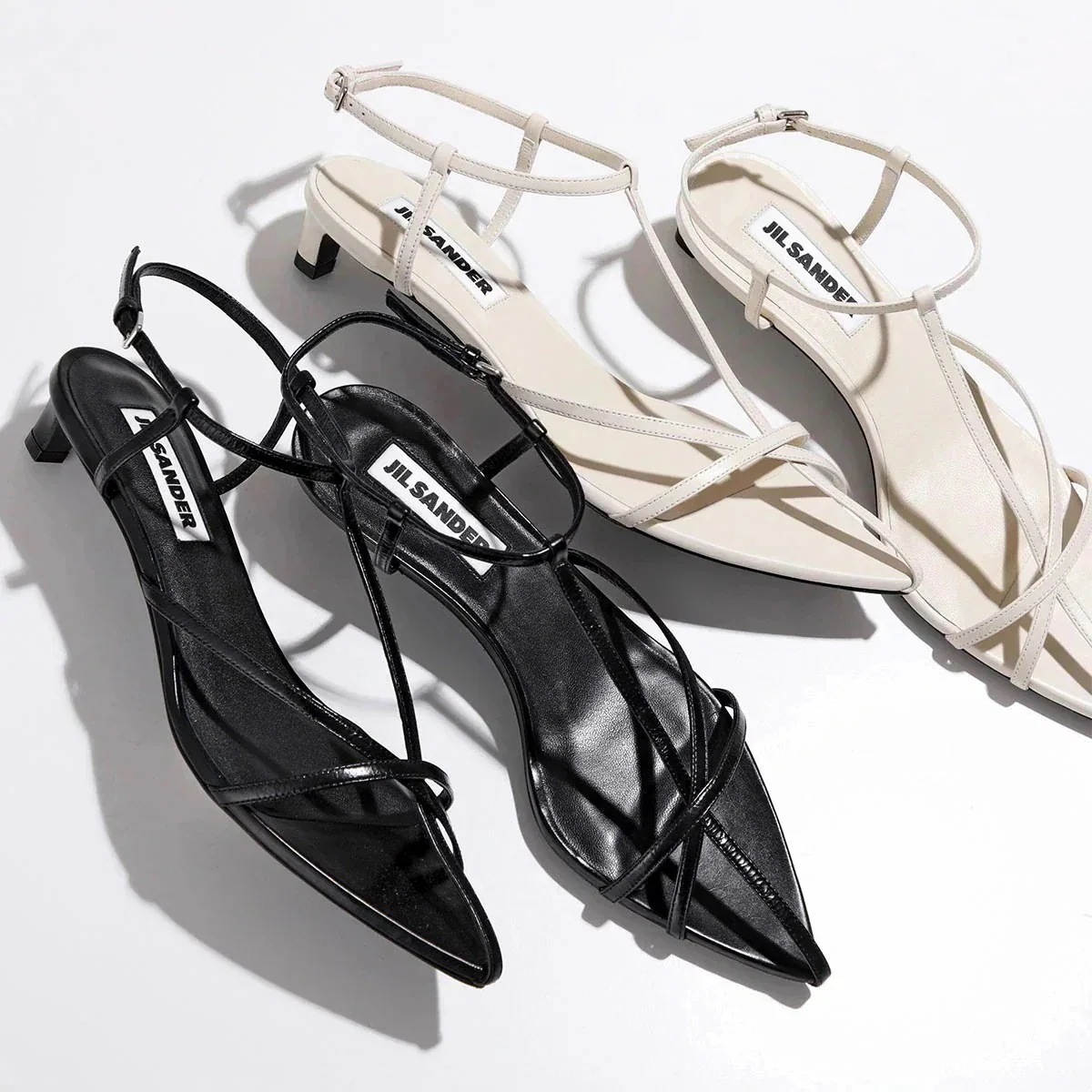 JIL SANDER ジルサンダー サンダル J15WP0129 P6521 レディース レザー ポインテッドトゥ ストラップ シューズ 靴 靴 カラー2色