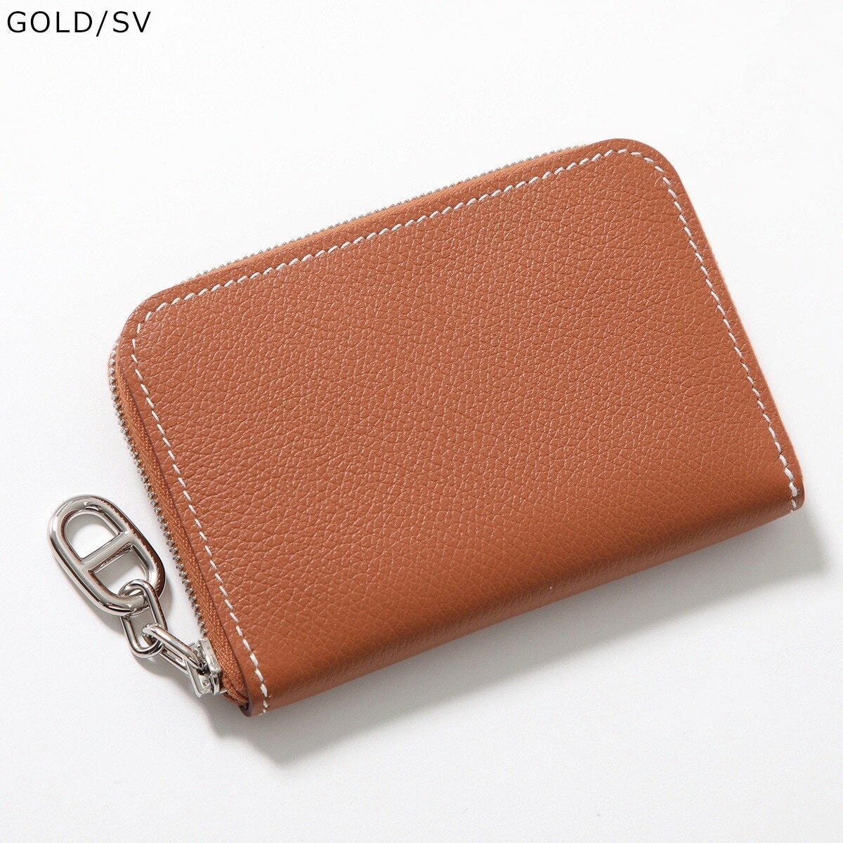 HERMES エルメス コインケース ジップアンゴー Zipengo compact シェーヌダンクル Chaine dAncre 084208CK エバーカラー レザー ミニ財布 K刻印 GOLD 153,282円