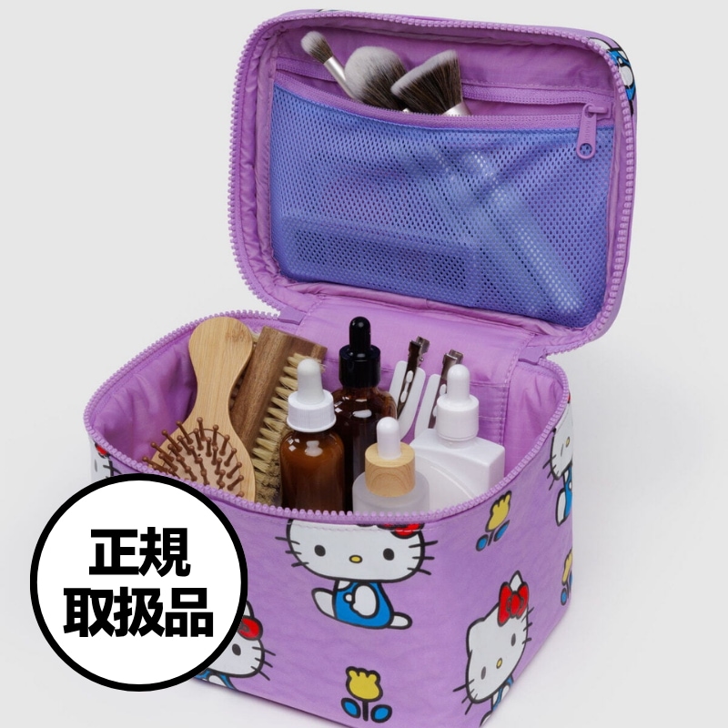 【BAGGU】ハローキティ コスメポーチ／Hello Kitty Pink Large Cosmetic Case スメティックケース コラボ限定 正規取扱品