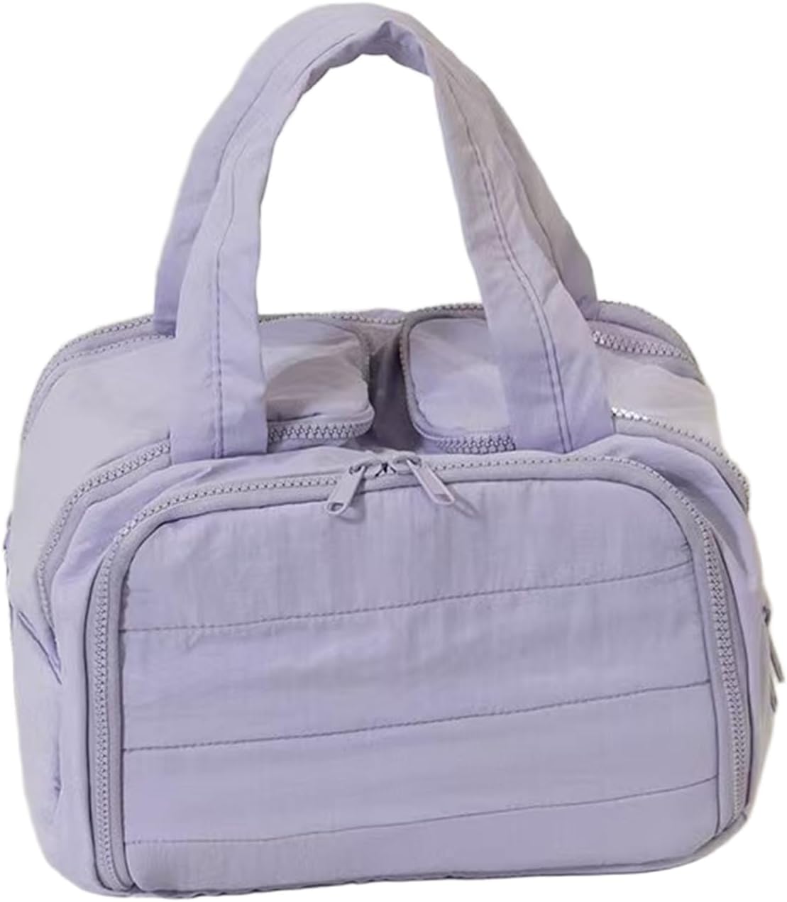 小型防水ナイロン製メイクポーチ 大容量で化粧品やブラシを収納 旅行用ケース