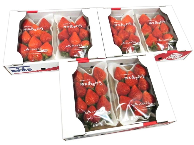 福岡産 博多 =あまおういちご= 等級DX（デラックス） 3箱 6パック入り（1パック約270g） 予約 12月以降