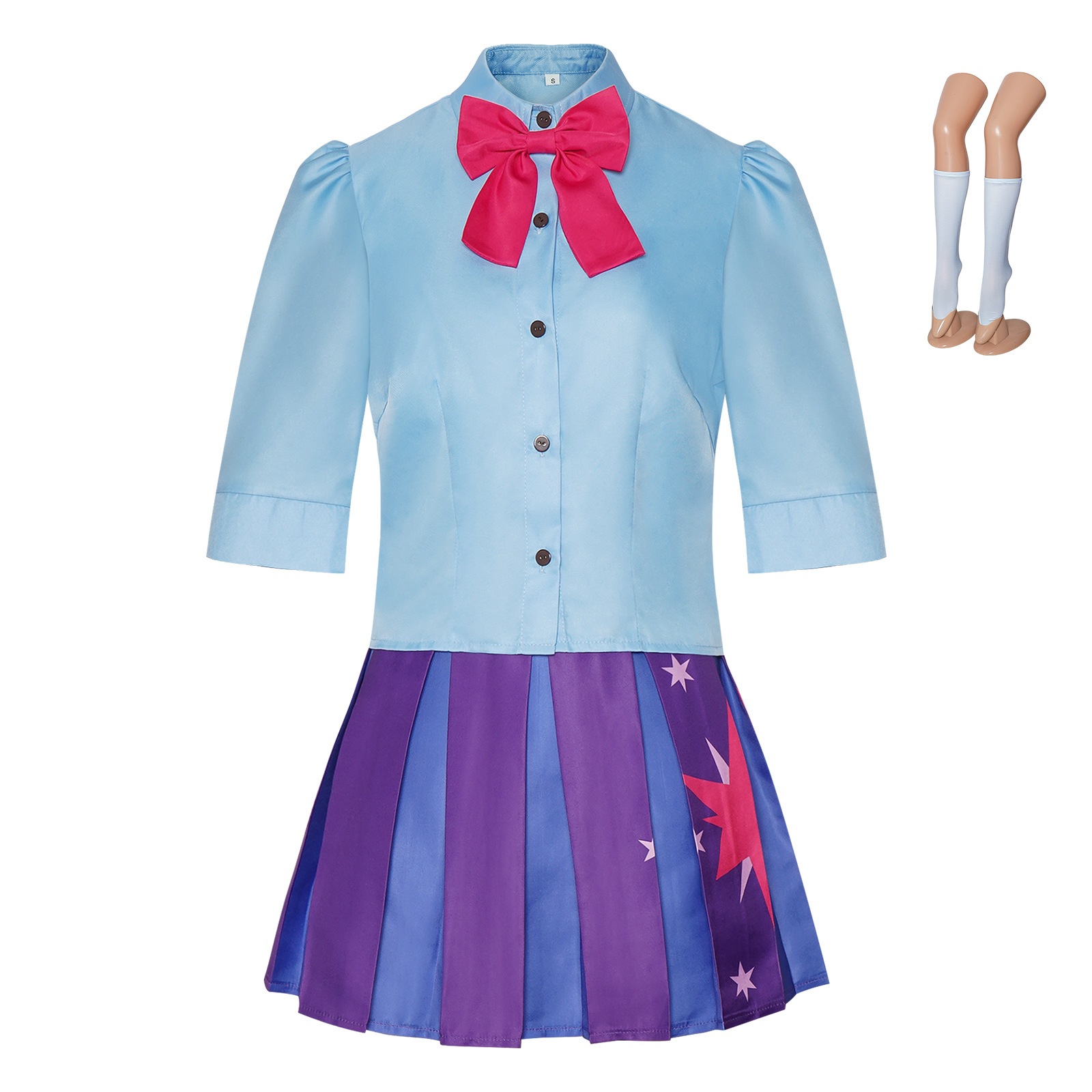 【限時割!引!】ハロウィーンポニーポーリー紫悦cos服虹ポニー暮光キラキラコスプレ服