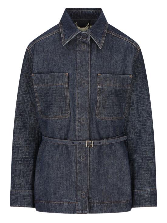 FENDI Women Jackets FLF677 AW82F1UKI Blue