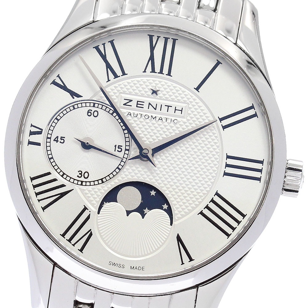 ゼニス ZENITH 03.2310.692/02.M2310 クラスエリート ウルトラシン ムーンフェイズ 自動巻き レディース 保証書付き_962043【中古】