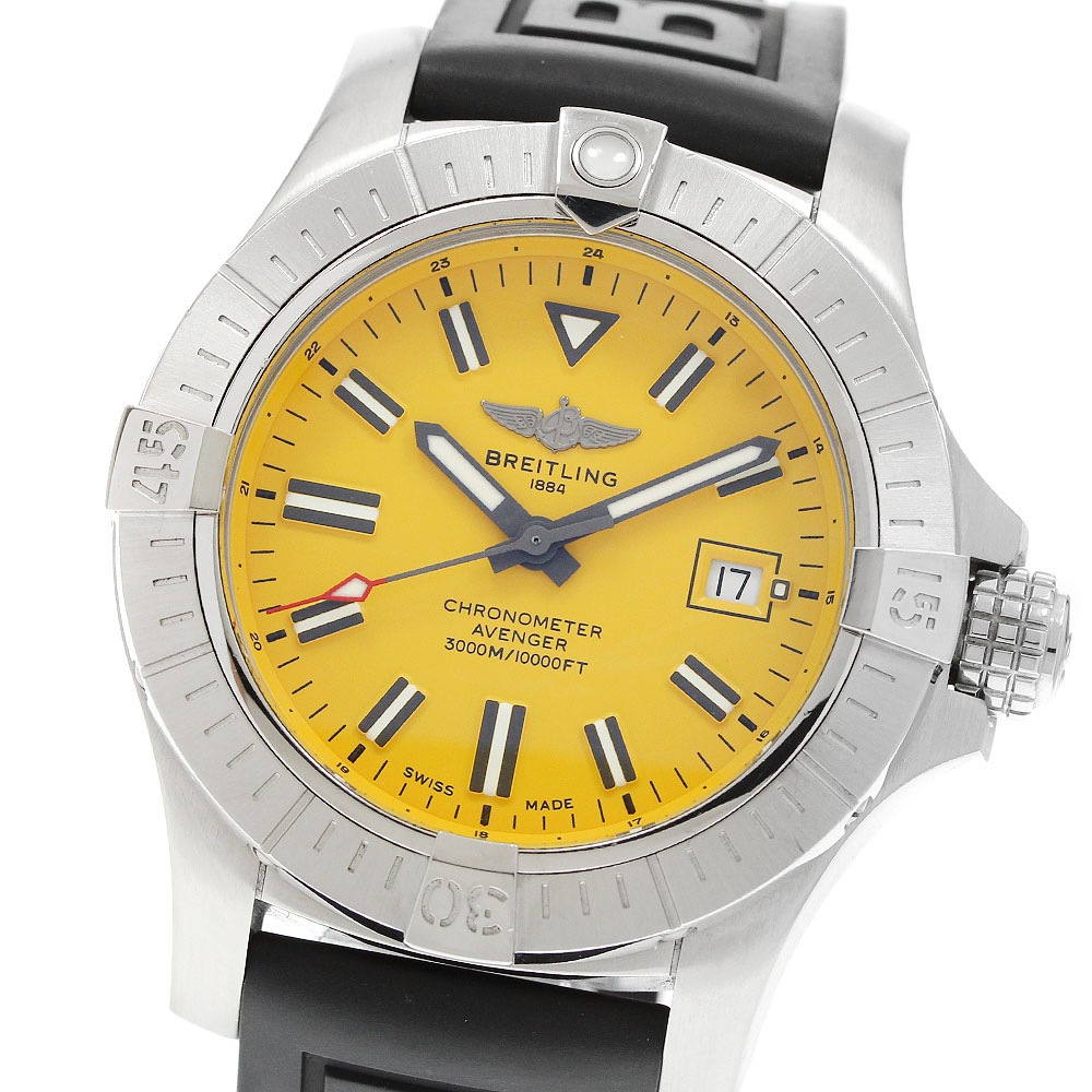 ブライトリング BREITLING A17319 アベンジャー オートマチック 45 デイト 自動巻き メンズ 良品 内箱・保証書付き_965159【中古】