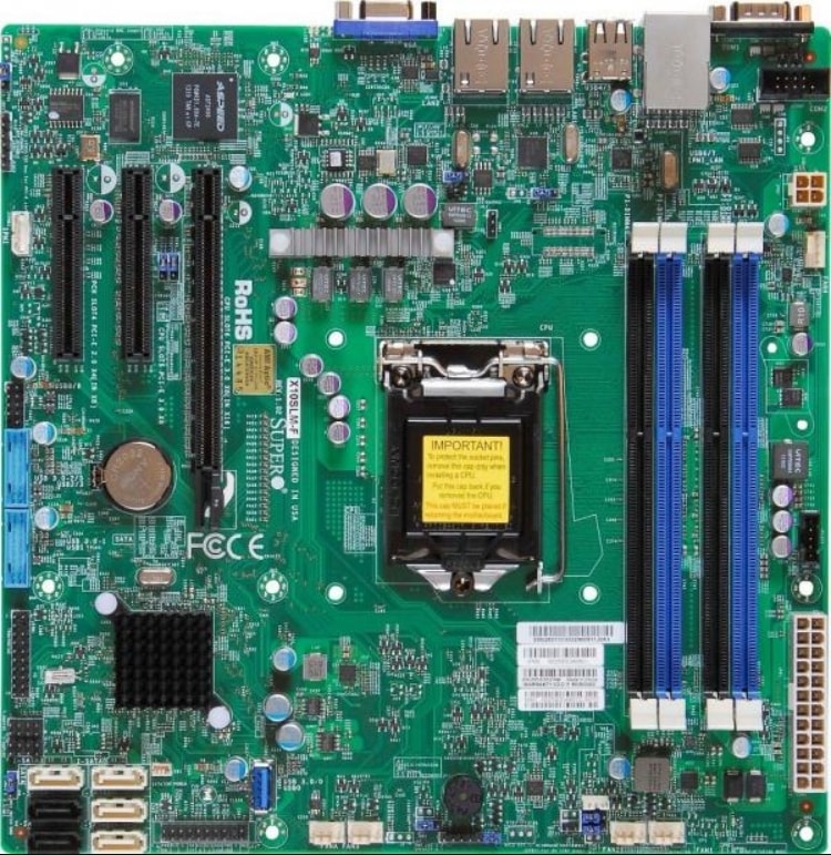 Supermicro X10SLM-F Socket H3 LGA 1150 Up to 32GB DDR3 ECC 1600MHz microATX Motherboard