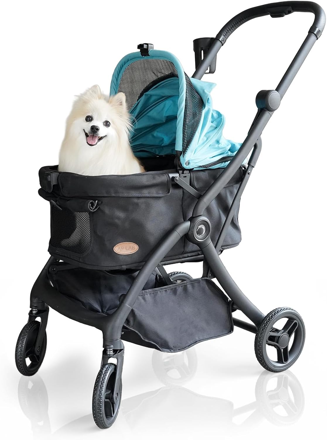 【超軽量×ワンタッチで折りたたみ】ペットカート サスペンション付き [開閉可能な屋根タイプ]犬用カート 片手で折りたためる 犬 カート 小型犬 バギー ペットキャリー