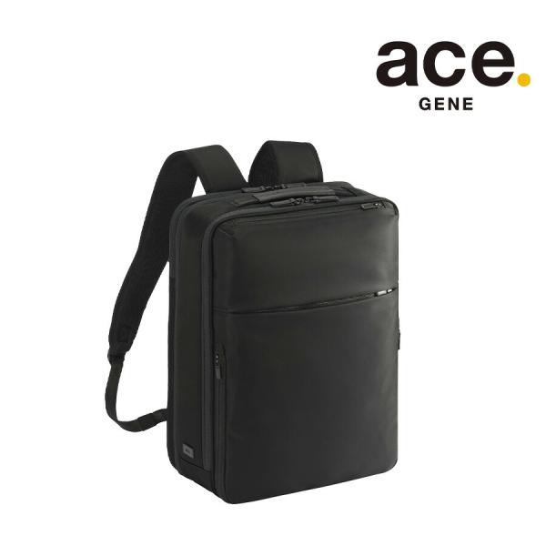 【ace.GENE】 68007 ガジェタブルR リュック 15-20L バックパック 拡張機能搭載 ビジネス 通勤 軽量 A4 かばん カバン 鞄 ユニセックス ギフト ブラック