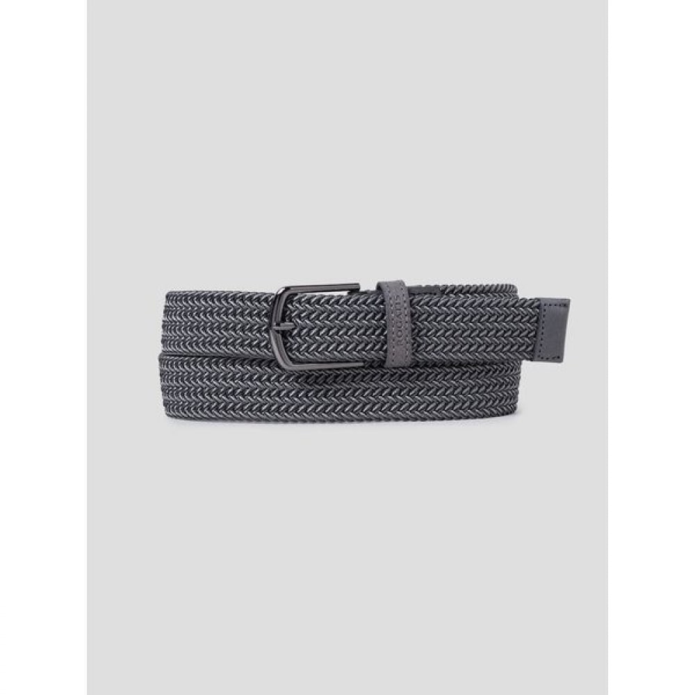 [ロガディス] ラウンドスクエアバックル伸縮性ウェビングベルトグレー (MA4782AW13)