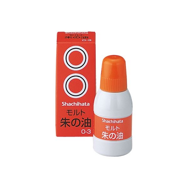 (まとめ) シヤチハタ モルト朱の油 大 O-3 1個 (×20セット)