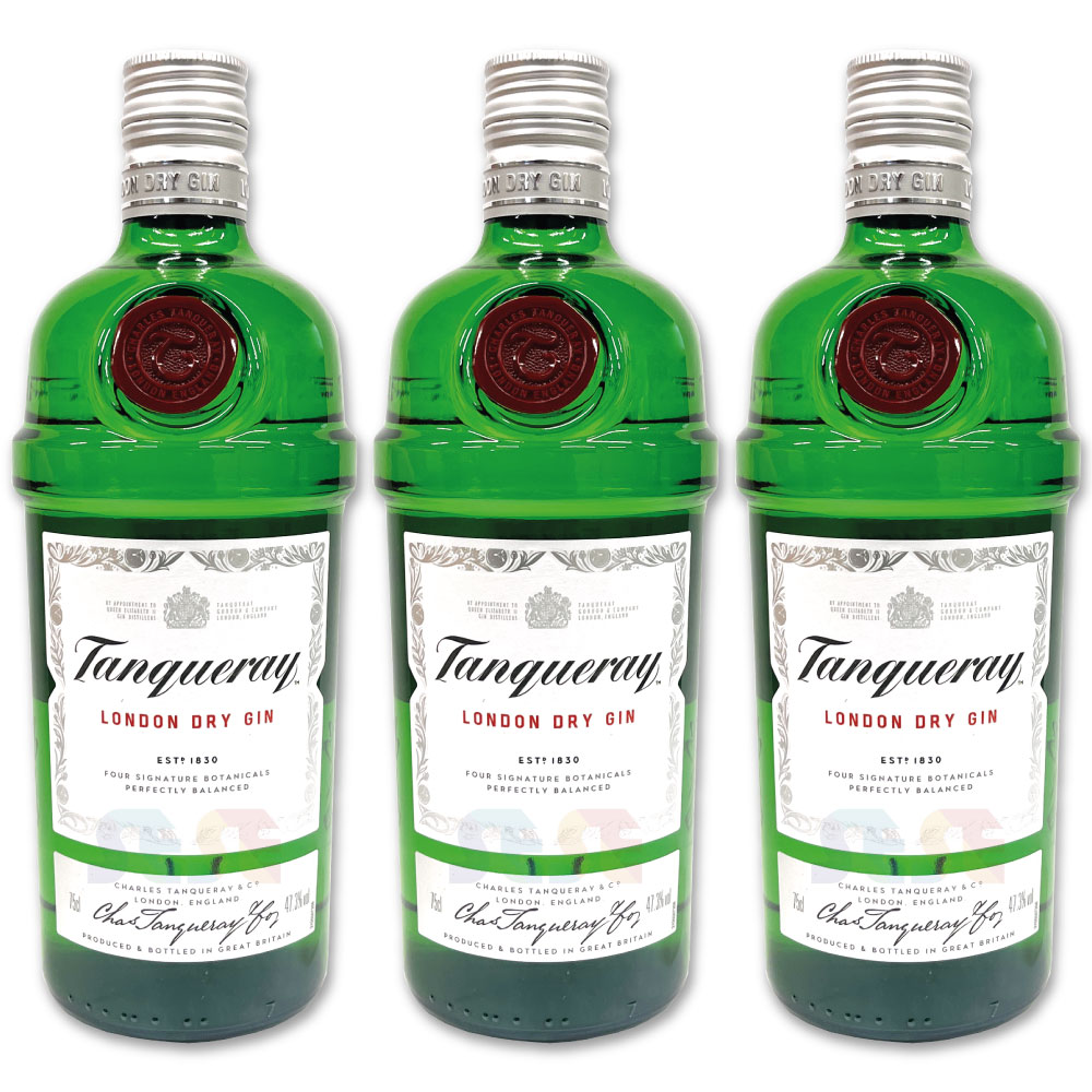 [正規品] タンカレー ロンドン ドライジン 3本セット 750ml / イギリス ジン Tanqueray London Gin