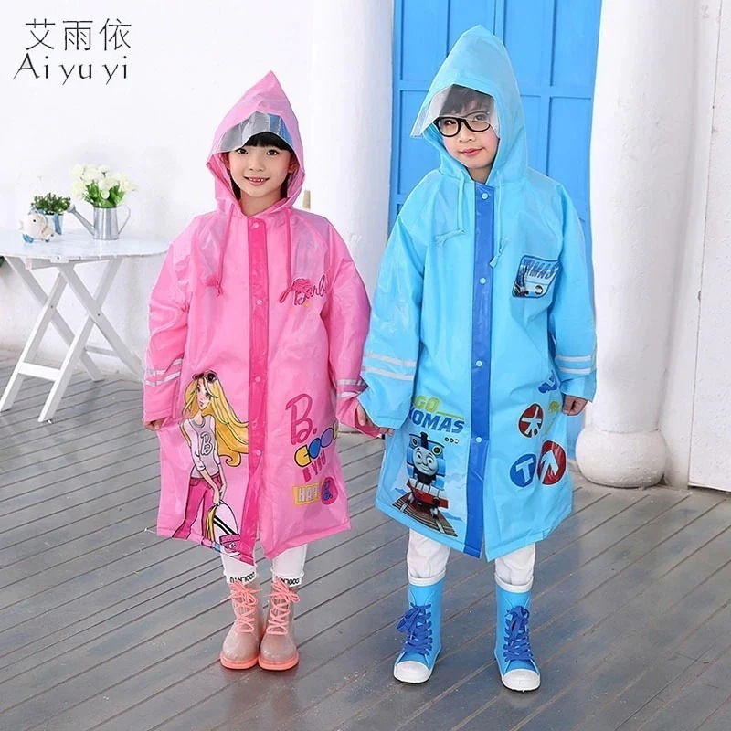 パーソナライズされた子供用レインコート学生ファッションポンチョ外国貿易子供用ポンチョメーカーバービートーマス