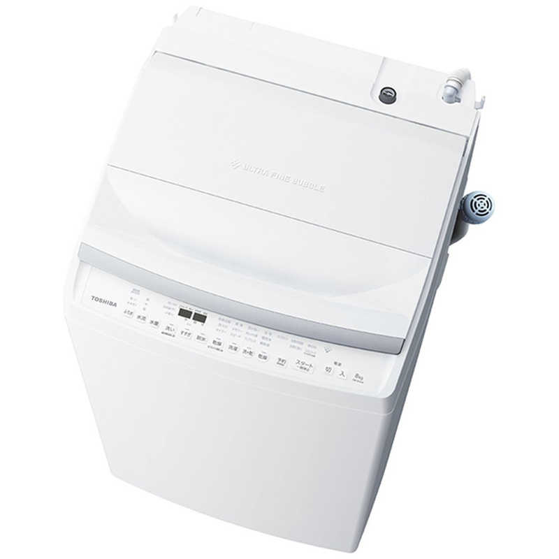 東芝　TOSHIBA　縦型洗濯乾燥機 ZABOON 洗濯8.0Kg 乾燥4.5Kg ヒーター乾燥(排気タイプ) グランホワイト　AW-8VH4-W（標準設置無料）
