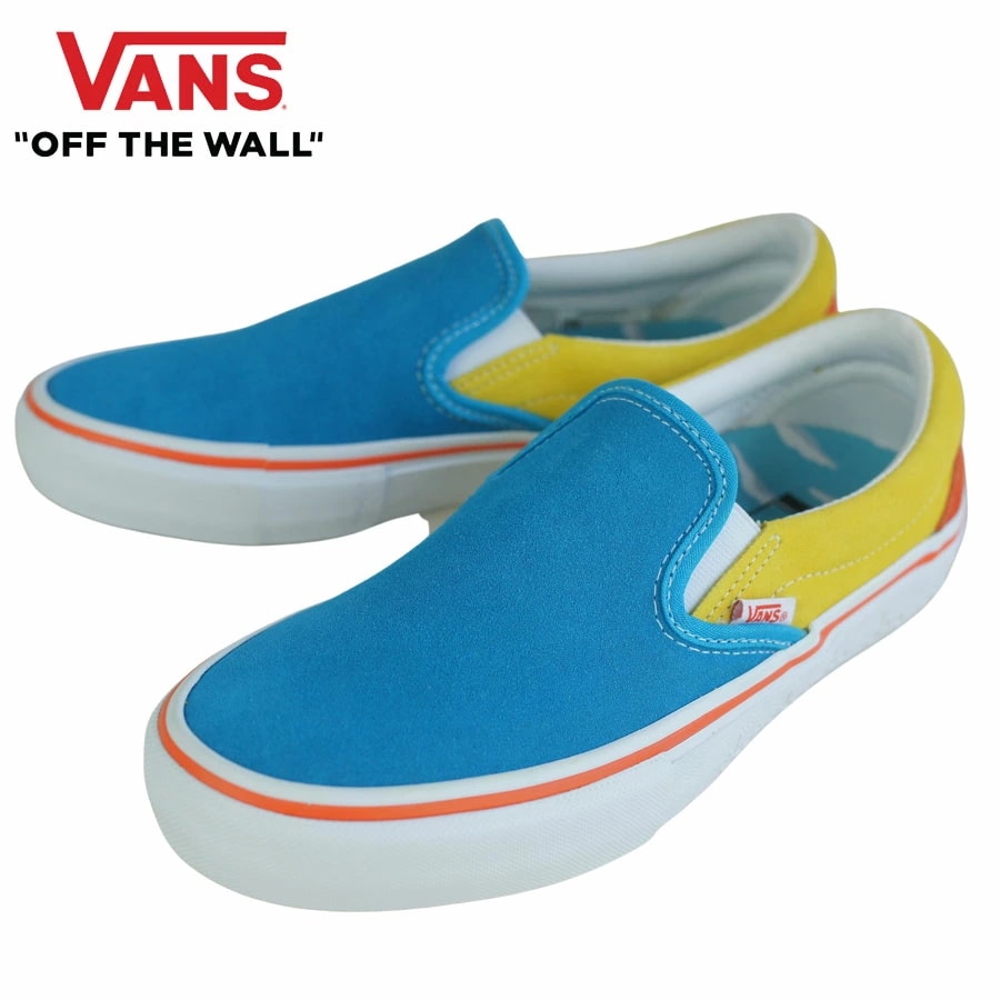 VANS ヴァンズ バンズSLIP ON PROスリッポン プロ【箱無し】(THE SIMPSONS)BL/YELLOW(シンプソンズ)ブルー/イエローコラボ