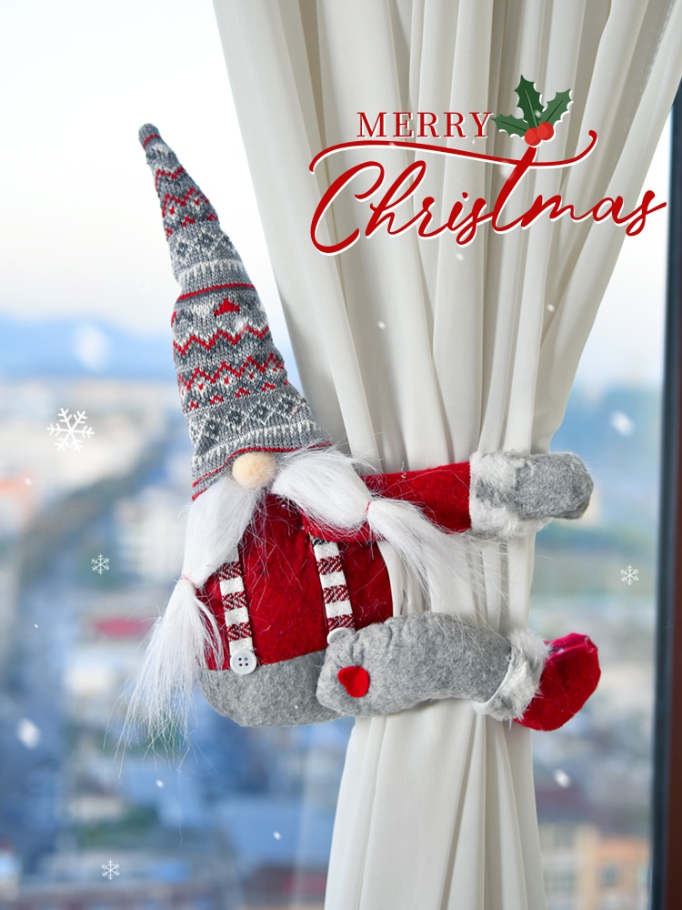 クリスマスの装飾ファーザークリスマスカーテンバックルストラップぶら下げギフト創造的な雰囲気のシーンの装飾は装飾品をぶら下げドレスアップ