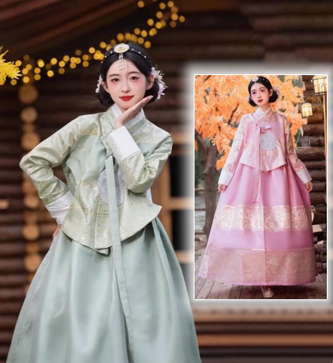 チマチョゴリ 大人 韓服 朝鮮族 衣装 女性 交領 韓国服 ロング 韓流チュールドレス 精巧なプリント花柄 韓国宮廷風衣装 コスプレ ハロウィン コスプレ衣装 韓服 学園祭 文化祭 撮影衣装