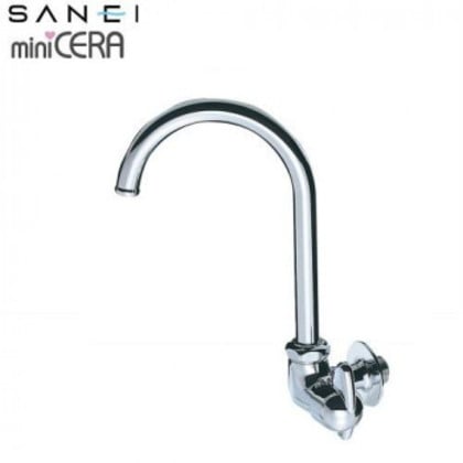 三栄水栓 SANEI ミニセラ横形ツル首自在水栓JA265-13