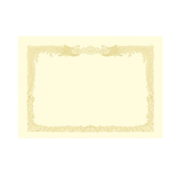 (まとめ) タカ印 OA対応賞状用紙 厚口 クリーム A3 タテ書用 10-1287 1パック（10枚） (×5セット)コピー用紙