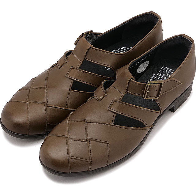 トラベル シューズ バイ ショセ メッシュストラップシューズ [TR-029] Mesh strap shoes レディース 靴 日本製 生活防水 ビブラムソール ダークブラウン DBR 正規取扱店