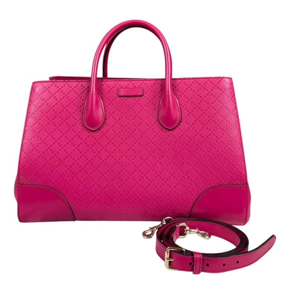 グッチ ディアマンテ ショルダーバッグ レザー 354225 ピンク GUCCI 中古