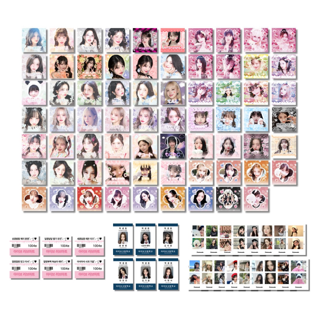 アイブフォトカード IVE ビーコングッド ドムソン ステッカー プリクラ ランバク プレゼントセット 400枚