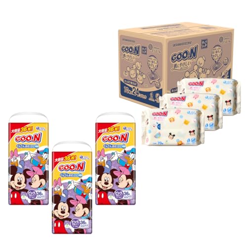 【セット買い】 【パンツ BIGより大きいサイズ】グーン まっさらさら通気 (1325kg) 108枚(36枚3) 男女共用 ＋ 【おしりふき 詰替用】肌にやさしいおしりふき 1680枚(70枚 9,209円