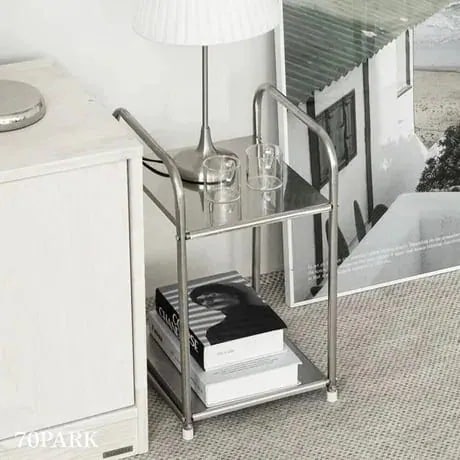 ２点で1oo円OFF！【最安値挑戦】 シルバー 棚 収納 インテリア雑貨 韓国風 韓国風っぽ 韓国風雑貨 韓国風インテリア サイドテーブル ラック 3段 2段 ステンレス モジュール 5,915円